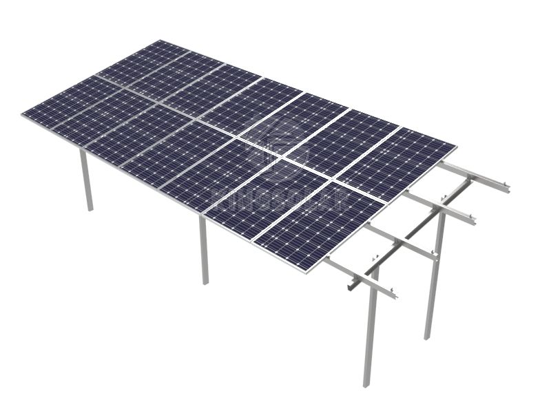 C型钢双柱太阳能支架安装系统