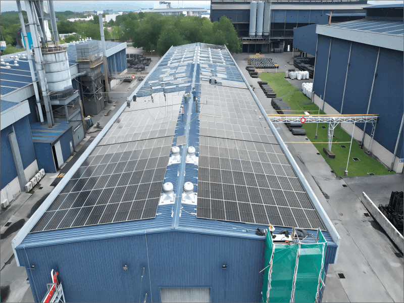 1MW-金属屋顶太阳能光伏安装支架